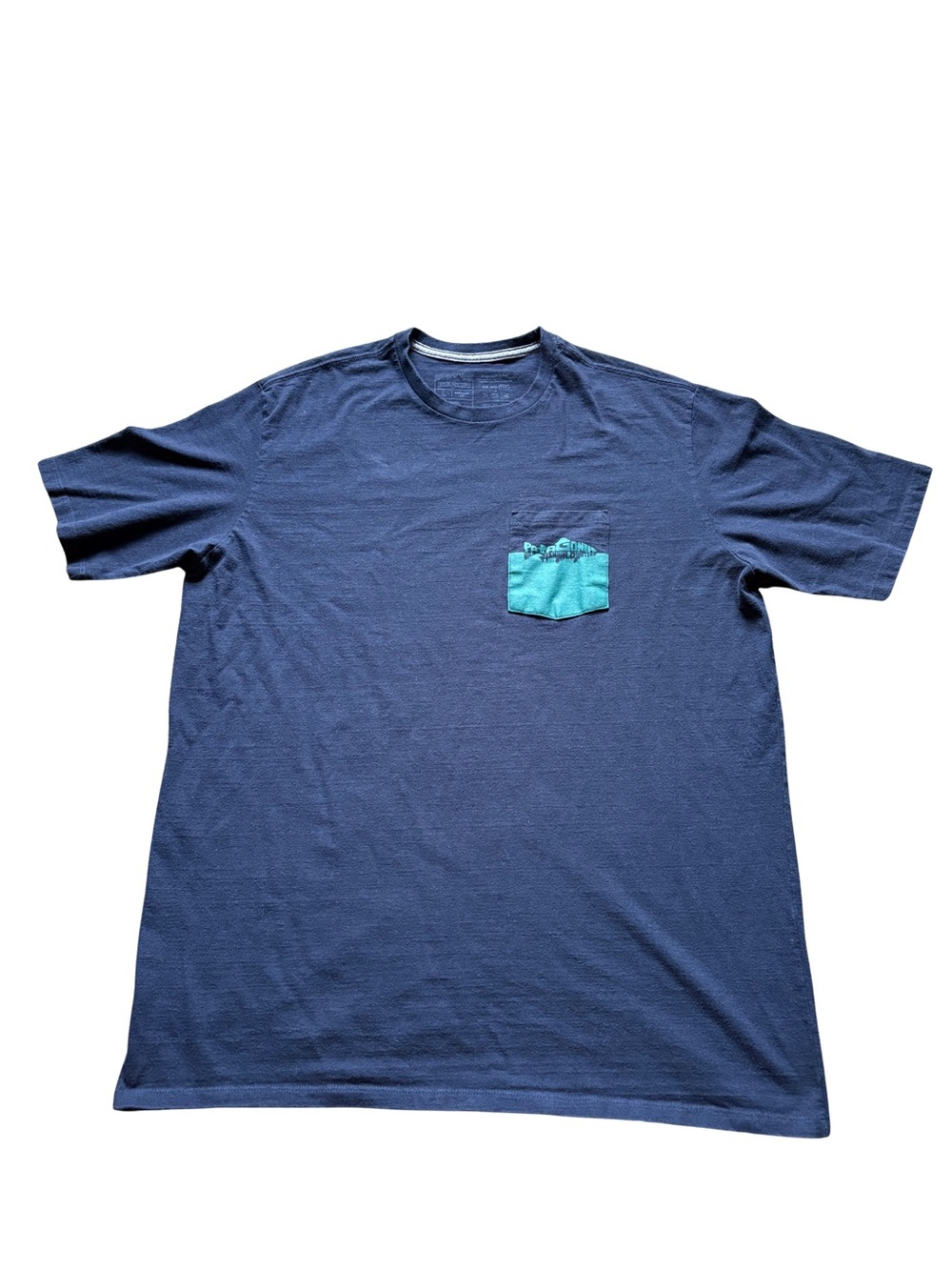 Patagonia Men's Blue Cotton Pocket Graphic Short Sleeve Crew Neck T-Shirt L